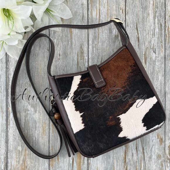 Authentic Coach Hadley Mini Crossbody Bag With Cow Print And Tassel Purse - Picture 4 of 16